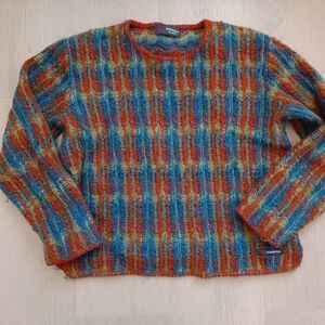 Vintage Rainbow Woven Italian Sweater